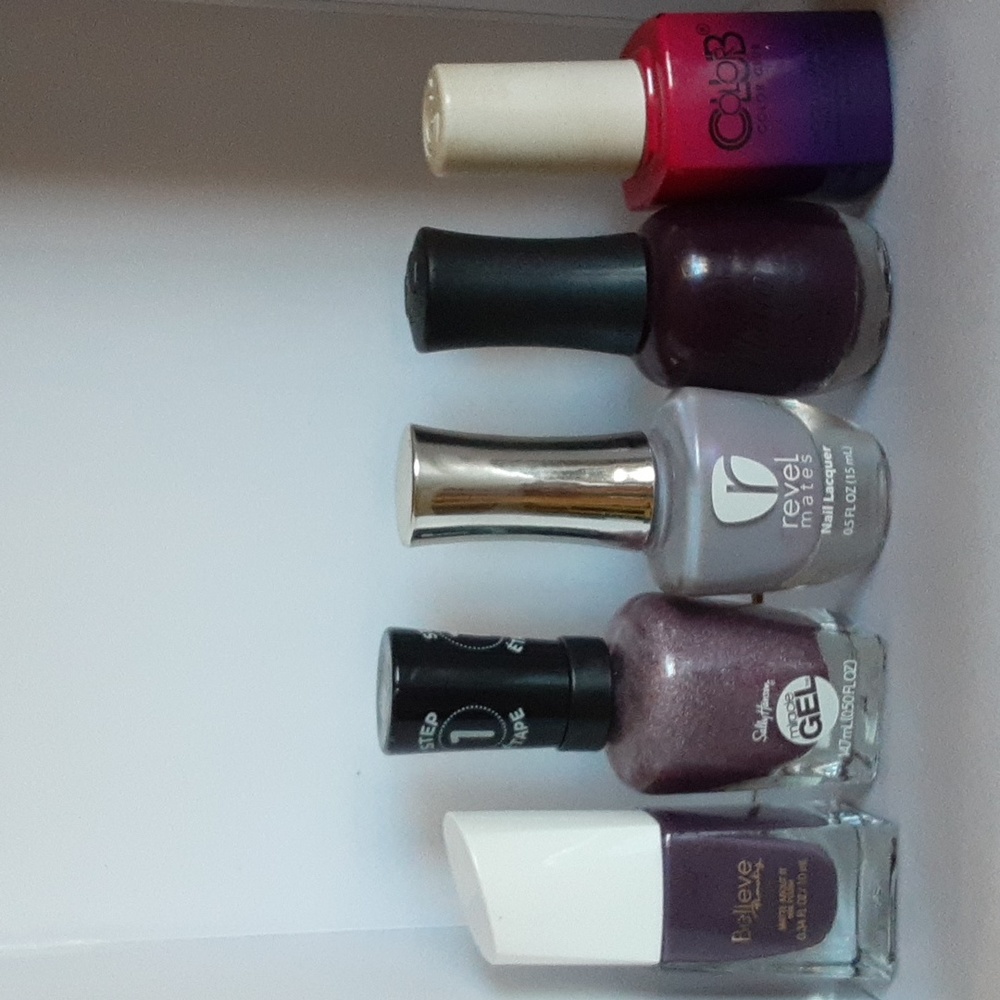Bundle of 5 Purple Nail Lacquers